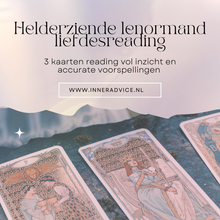 Afbeelding in Gallery-weergave laden, 3 kaarten Lenormand liefdesreading